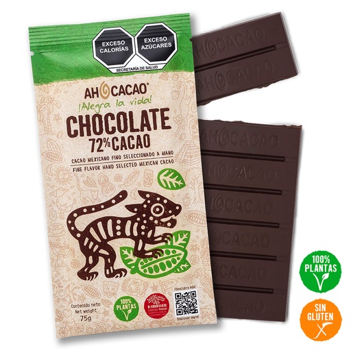 [7503021333094] Chocolate 72% cacao, barra 75g