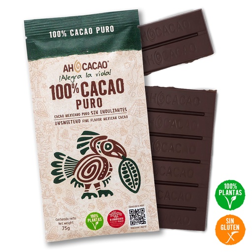 [7503021333599] 100% cacao puro, barra 75g